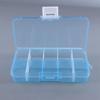 Storage Case Detachable Plastic Square Fishing Tackle Box Fishing Box 10 Compartments Storage Box