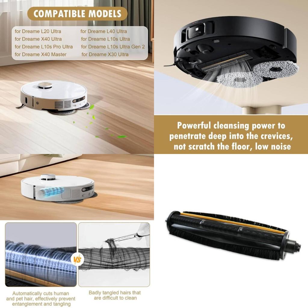Для Dreame X40 Ultra L20 Ultra L10s Ultra Аксессуар для щеток подметальной машины для бытового ухода за полом