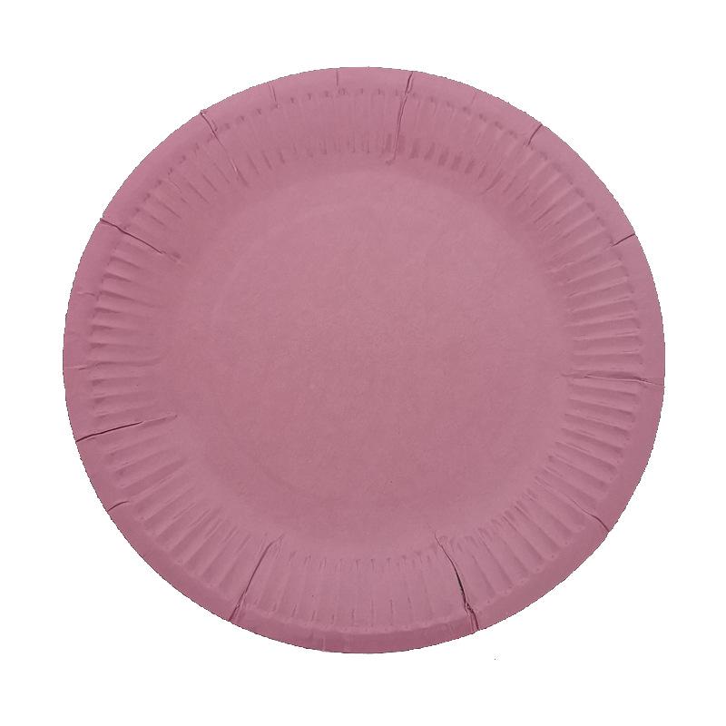 MIT 10 шт. 7 дюймов однотонный круглый поднос для бумаги детский поднос для бумаги ручной работы на день рождения