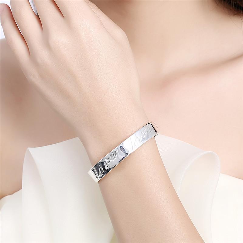 Популярный модный браслет ювелирные изделия посеребренный браслет LOVE женский открытый браслет