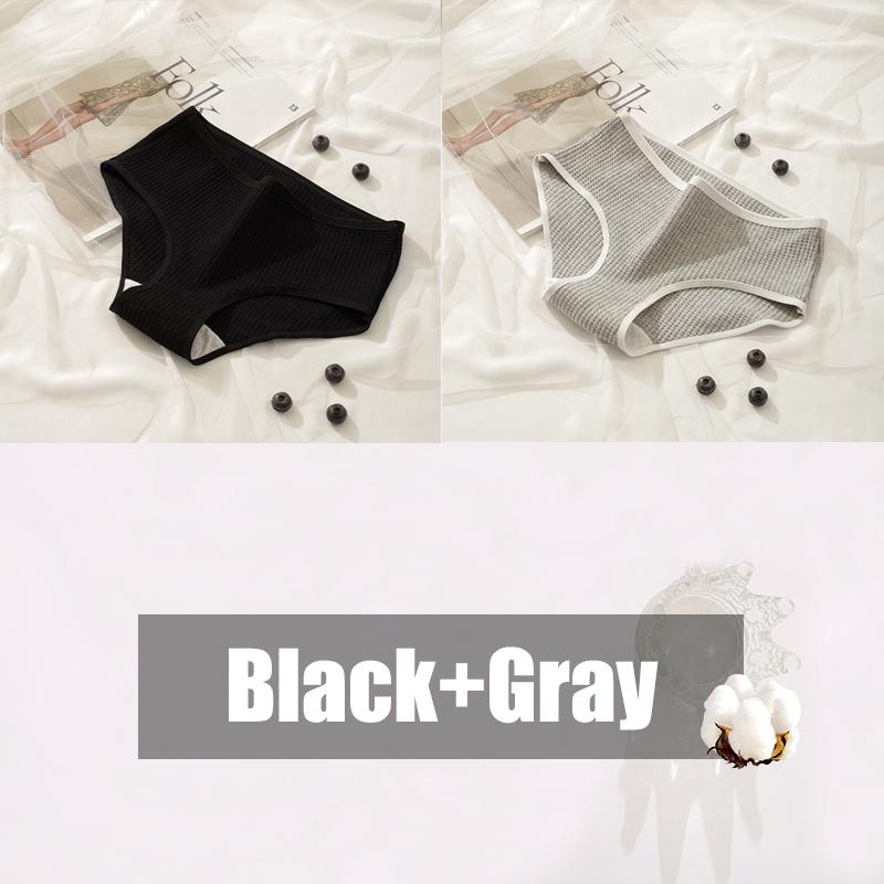 2 шт./компл. женские хлопковые вафельные сетчатые трусики модные однотонные трусы с низкой талией женское нижнее белье в корейском стиле мягкое дышащее нижнее белье