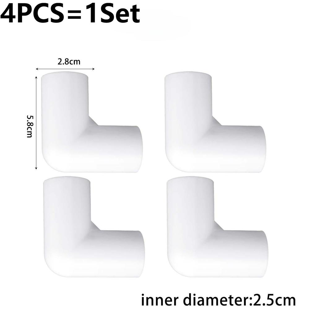 White Black Plastic Pipe Connector PVC Fitting 2/3/4/5 Way Elbow Connector for Building Furniture Greenhouse Shed Pipe Fittings