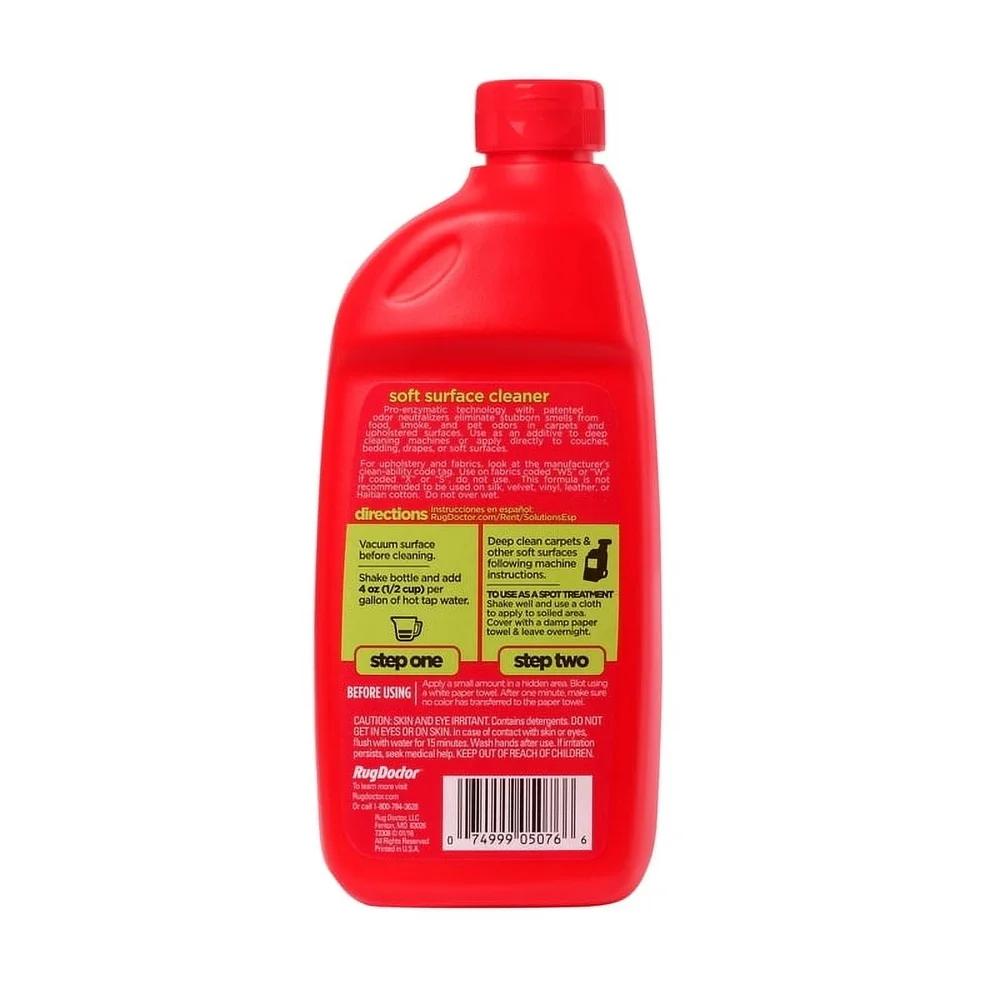 Odor Remover Cleaner Soft Surfaces Eliminates Pet Urine Smoke Food Stains Deep Cleans Carpets Upholstery Fresh Scent Non-Toxic