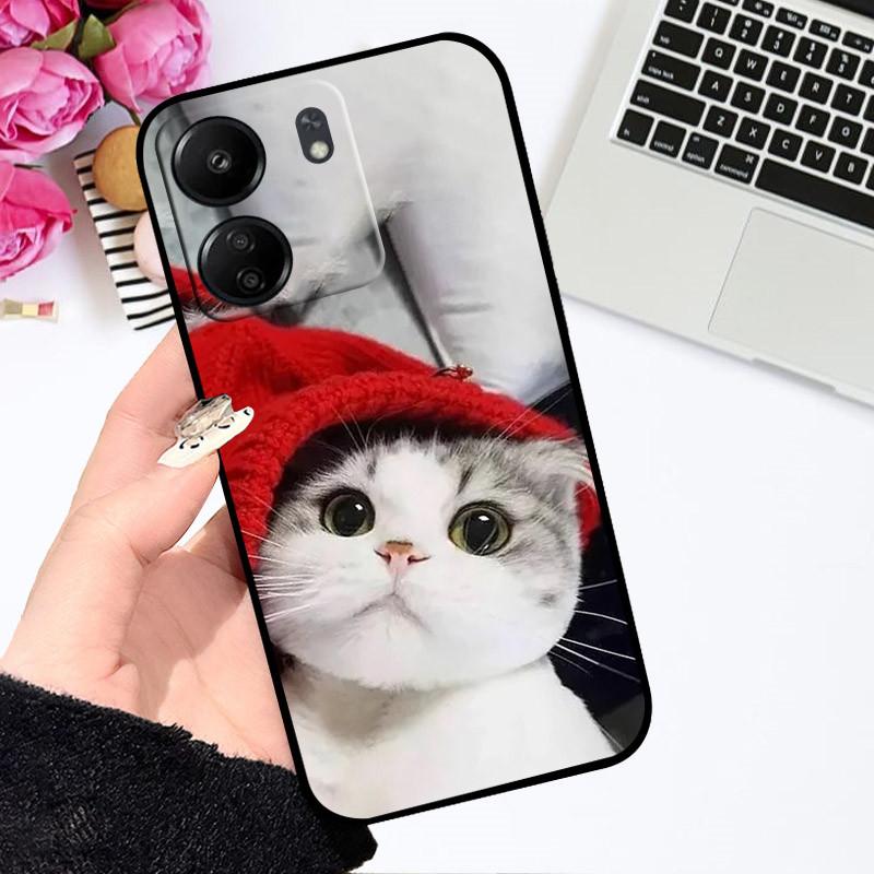 Чехол для Xiaomi Poco C65 Redmi 13C 4G Милый Мультяшный Чехол Мягкий Силиконовый Чехол для Телефона Для Xiaomi Redmi 13C Poco C65 C 65 Бампер