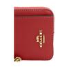 Coach Кошелек-картхолдер на молнии с ремешком-цепочкой на запястье из кожи с фактурой «pebble». Мини-кошелек. Женские кошельки. Красный 6303-IMP1Y