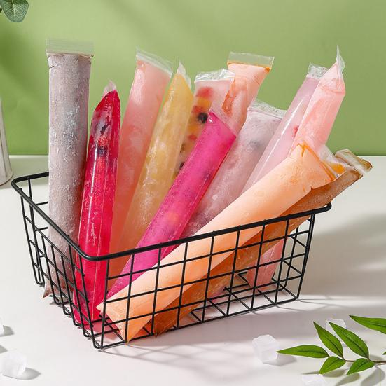 50 шт. одноразовых пакетов для мороженого с воронкой, герметичные зип-застежки, не содержащие БФА, морозильные тубы для фруктового льда, йогурта, сока, смузи