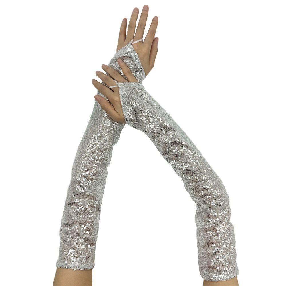 Fingerless Cosplay Mittens Shining Club Handwear Fashion Dancing Gloves Nightclub Stage