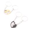 2Pcs Puzzle Cat Keychain Couple Lover Animal Matching Keyring Pendants Valentine'S Day Gift For Lovers Hanging Jewelry Key Chain