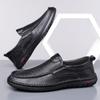Mens Hollow Out Leather Shoes High Quality Cowhide Casual Shoe Breathable Business Shoes for Men Slip-On Driving Shoes Moccasins