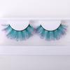 Colorful Colored Fake Eyelashes 3D Manga False Lashes Fashion Fake Eyelashes  Party