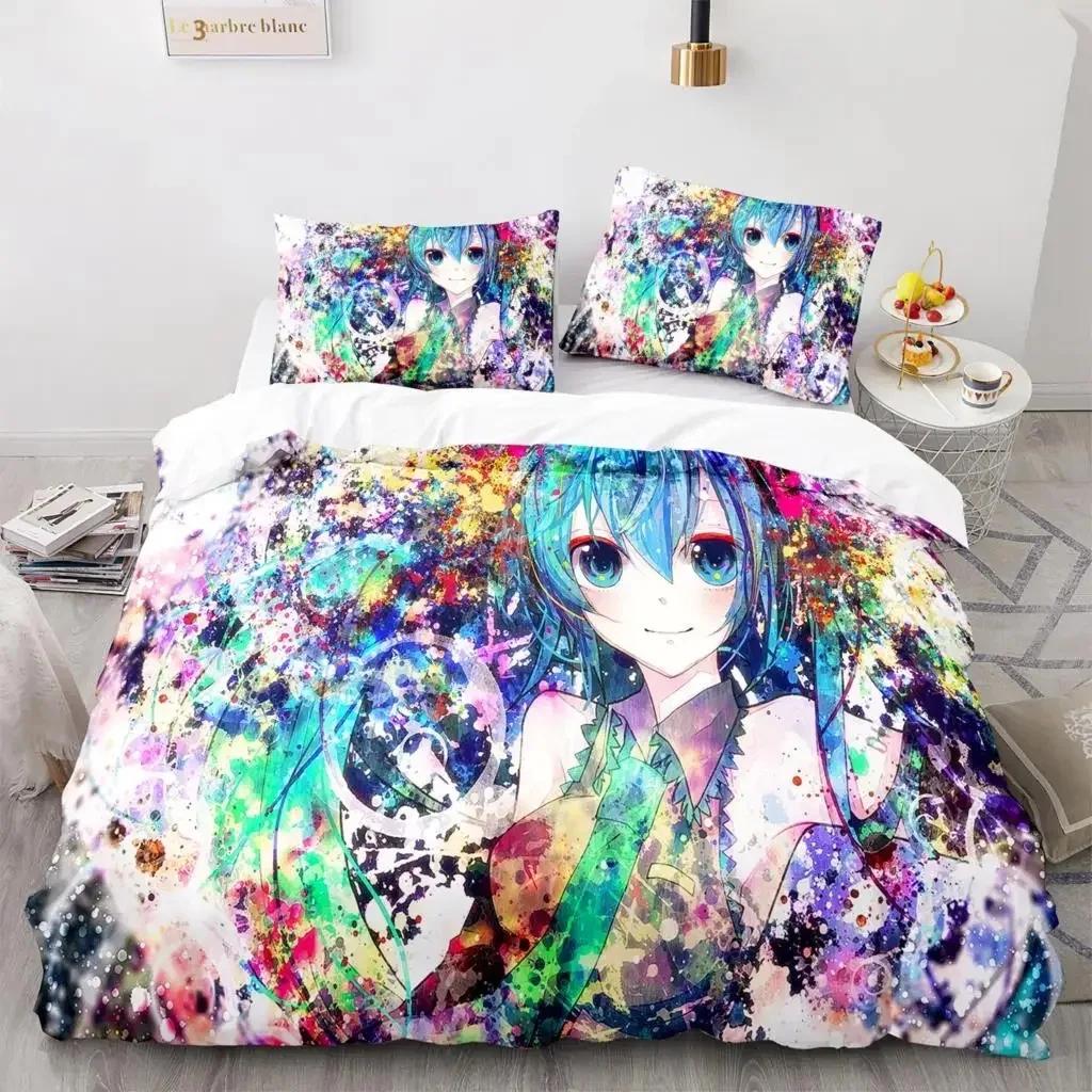 3D Anime Beautiful Girl In The Future Bedding Set Single Twin Full Queen King Size Bed Set Aldult Kid Bedroom Duvet Cover Sets