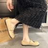 Soft-soled sweet flat-soled women's single shoes women's outer wear 2025 spring and summer new fashionable versatile one-pedal bag head single shoes