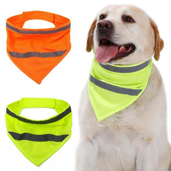 Бандана для домашних животных, светоотражающая полоска, наряд из полиэстера, модный треугольный нагрудник для домашних животных, собак, кошек