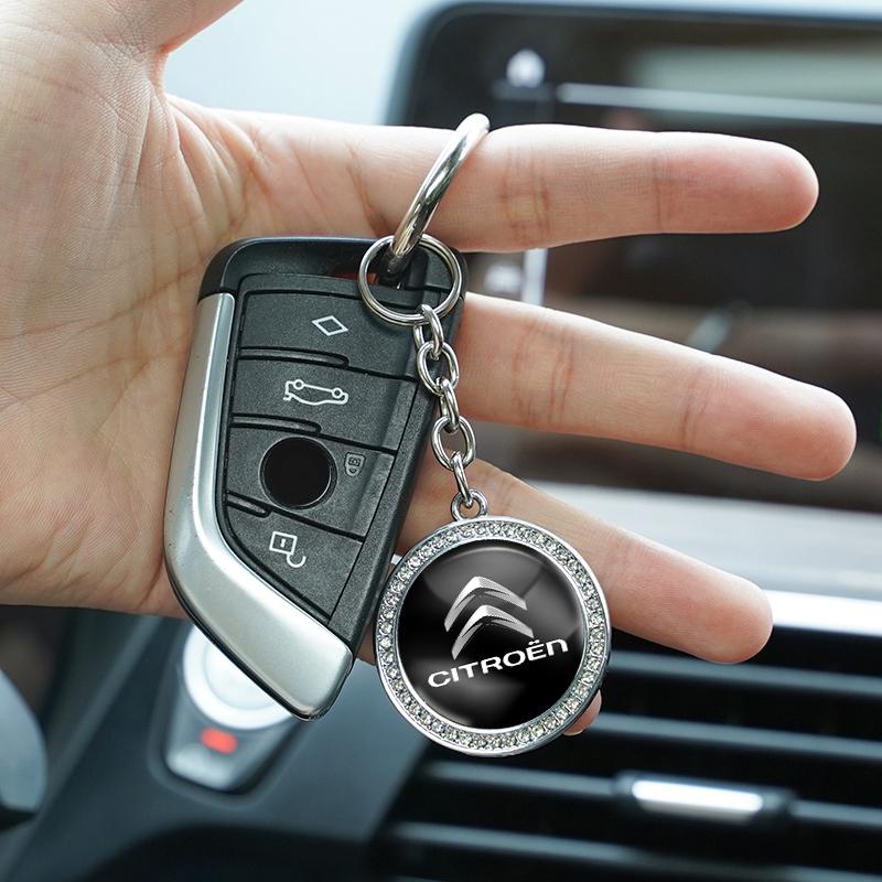 Металлический Значок Автомобиля Брелок Модный Брелок Брелок Для Citroen C5X e-C4 X e-C3 C4 C3 C5 Berlingo C-Elysee C-Crosser C1 C6 C2