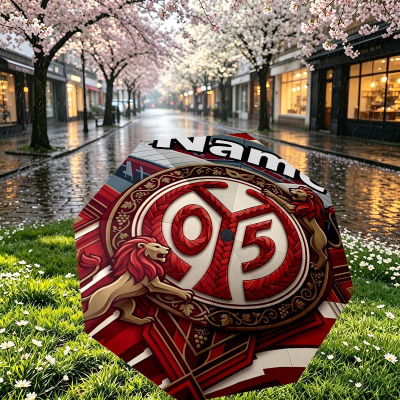 Custom Name Personalized 05 1FSV Mainz 05 Print Umbrella, Auto Open Close, 8‑Rib Sturdy Frame, Commute Camping Hiking Use, Birthday Gift