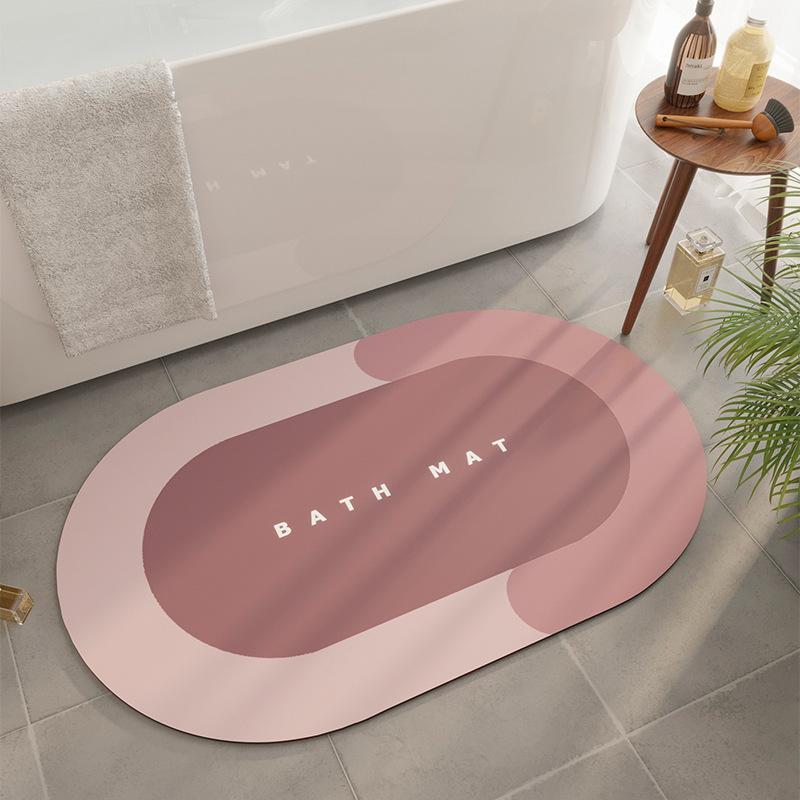 Bathroom Water Mat Antislip Absorbent Quick Dry Floor Mat For Toilet Shower Room
