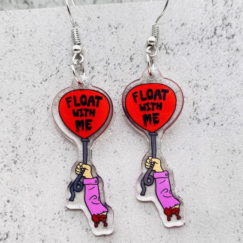 Милые Серьги-Грибочки Лягушки Висячие Серьги Акриловые Мультяшные С Принтом Воздушный Шар Серьги-Подвески Серьги-Подвески для Девочки