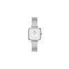 Daniel Wellington Quadro Studio Sterling Square Watch with Mesh Bracelet, White, 22x22mm, Retro.