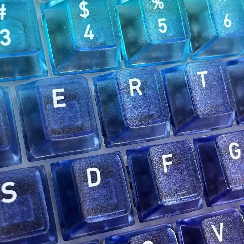 Матовые колпачки с радужным градиентом - Индивидуальная посадка для клавиатур на 61/68/75/87/98 клавиш