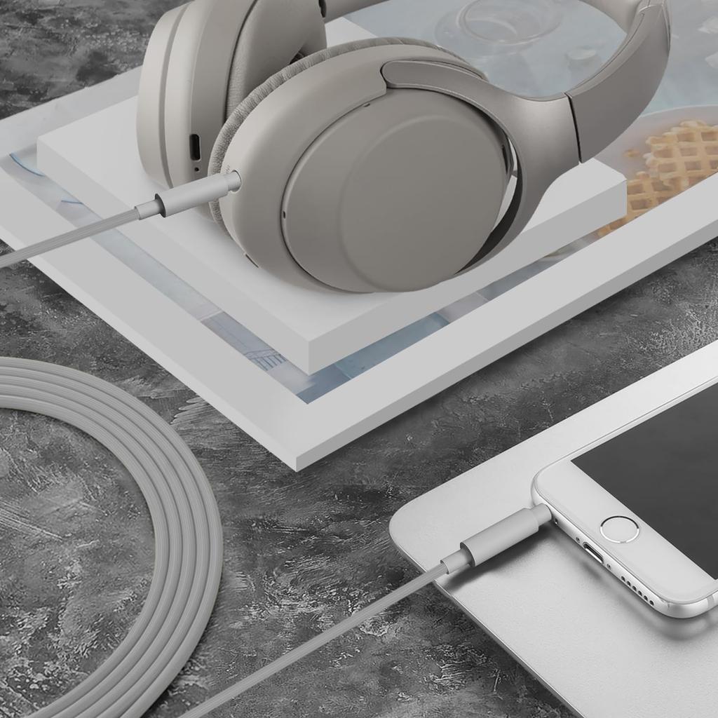 Geekria Audio Cable with Microphone Compatible with Sony ULT Wear Headphone Cable To Replacement Stereo Cord with Inline Mic and Volume Control