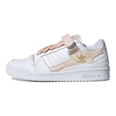 Оригинальные низкие кеды Originals Forum Low из кожи на липучках для скейтбординга для женщин, белые, бежевые, GY6984