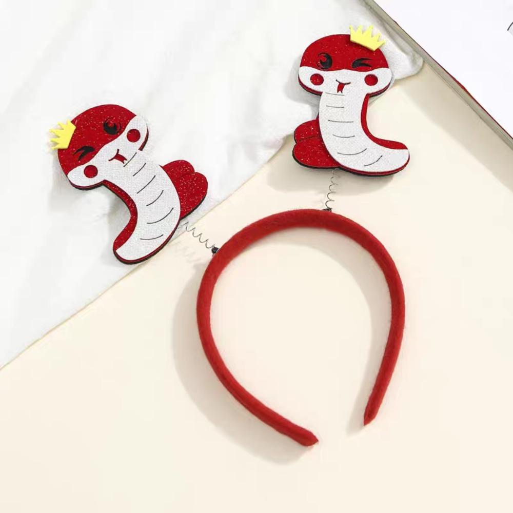 Headdress New Year Hair Hoop Felt Snake Hairband Cute 2025 Headband Party Supplies