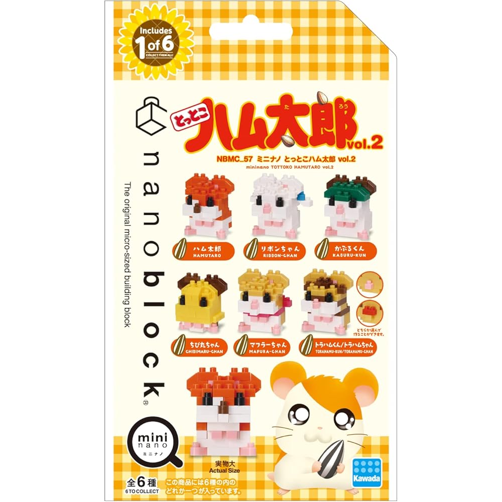 Kawada Nano Block Мини Нано Тоттоко Хамутаро Том 2 Набор из 6 Штук Коллекционные Конструкторы
