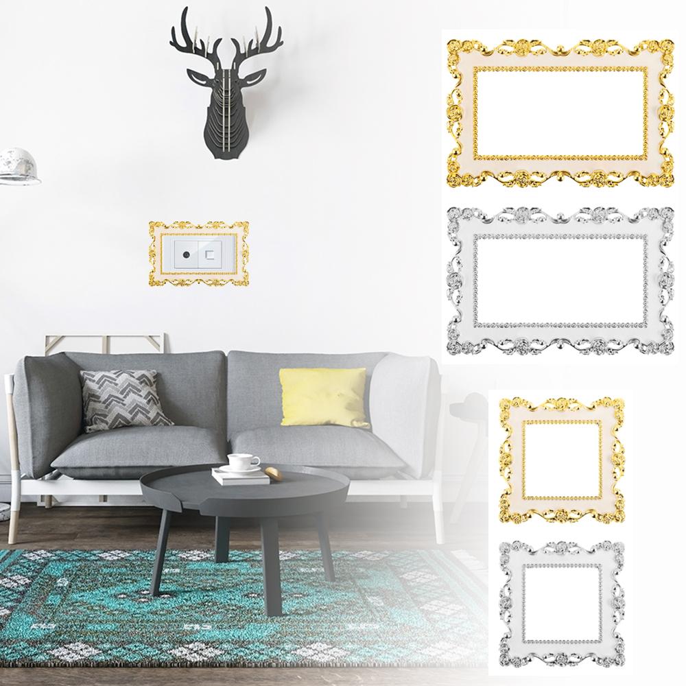 Пластина одинарная и двойная смоляная крышка выключателя света объемная рамка розетки домашний декор настенная наклейка