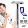 Adjustable Safety Razor Men's Professional Manual Shaver Steel Folding Men Edge Shavi C8K7