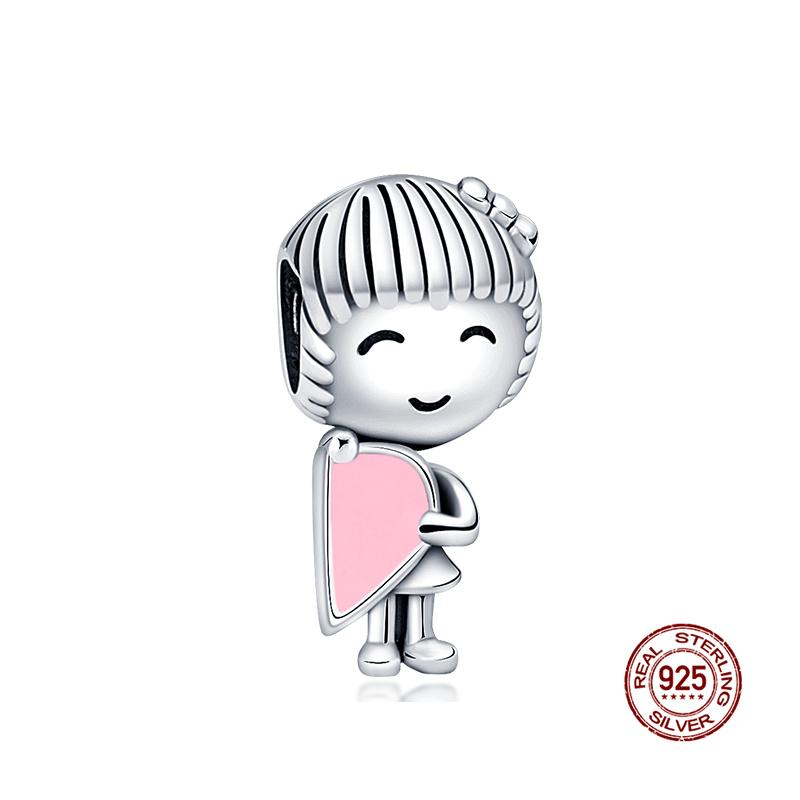 Новинка Модные Медные Сестры на Качелях Шармы Бусины Подходят для Оригинального Шарм-браслета 3 мм Бангл DIY Подарок Ювелирные Изделия