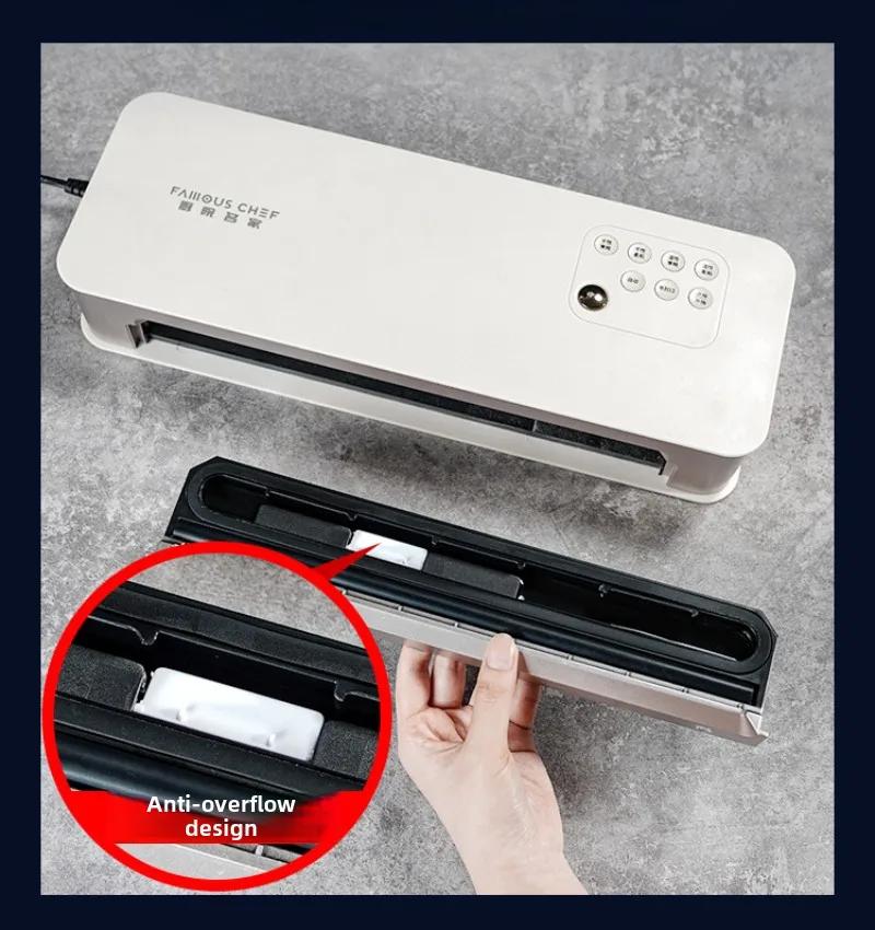 Полностью автоматическая вакуумная упаковочная машина Малая бытовая машина для сохранения свежести и упаковки продуктов Сухая и влажная запайка Коммерческое использование