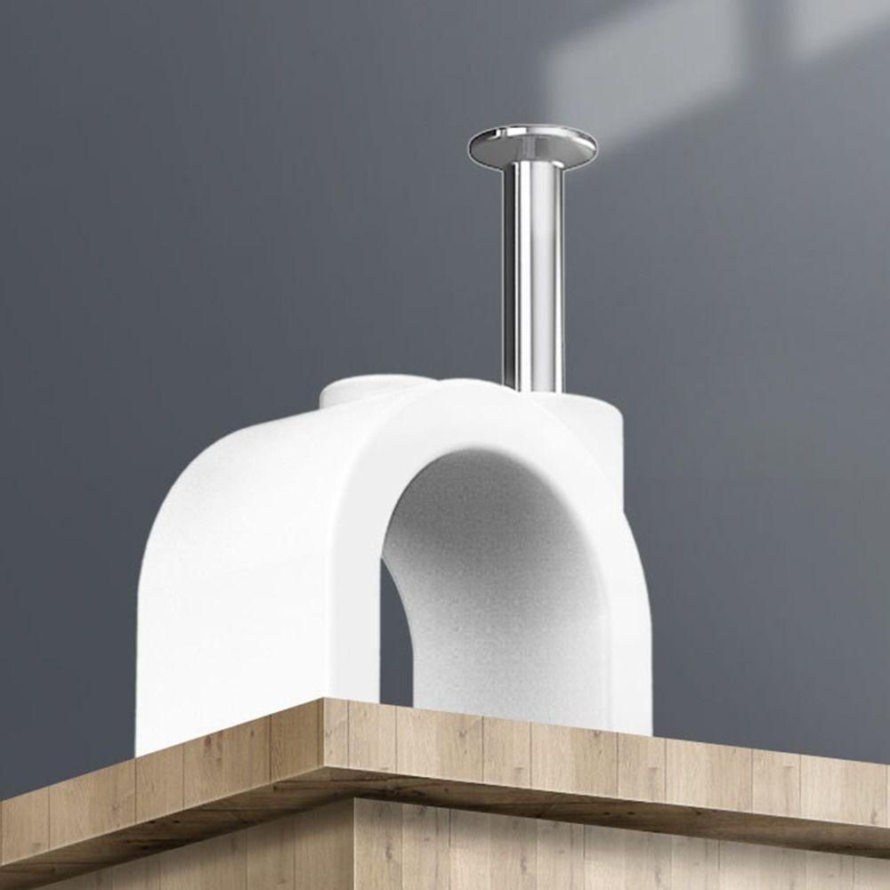 100pcs U Shape Cable Clips Clamp Line Buckle Durable Wire Management Home