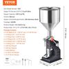 Manual Paste Liquid Filling Machine, 5-50ml Bottle Filler, Adjustable Bottle Filling Machine, Stainless Steel Liquid Filler with Hopper for Milk Water
