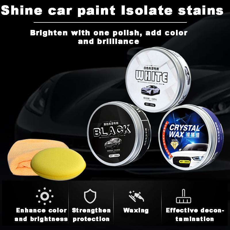 250ml Car Wax Crystal Plating Set Car Polish Hard Glossy Layer Covering Paint Surface Coating Formula Waterproof Film Polish