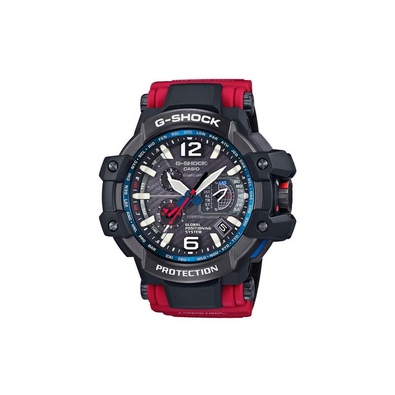 Casio Авиационная серия, локальная радиоволна, питание от солнечной энергии, прочный механизм, защитная конструкция 3G, многофункциональная система, экстремальные часы, GPW-1000RD-4A