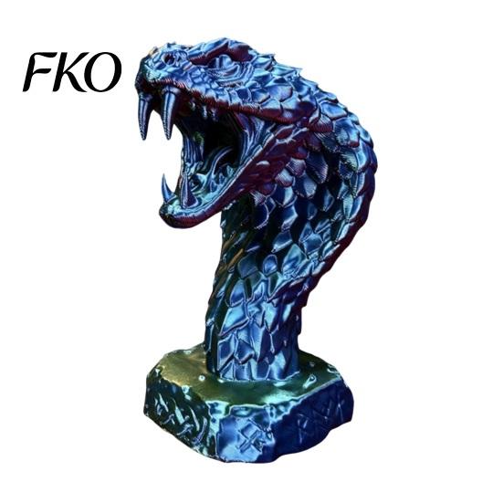 Intricate Detail Animal Figures 3D Printed Snake Figurine, Realistic Serpent Sculpture, Stress Relief Figurines Desk Decor, Educational Wildlife