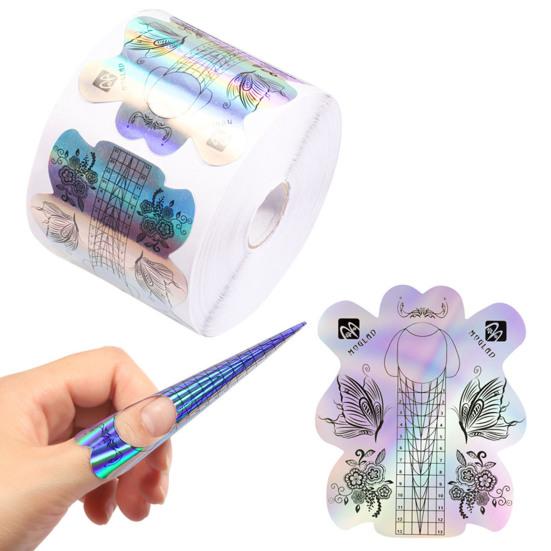 Практичные наклейки для наращивания ногтей, сильная липкость, очаровательный блестящий визуальный эффект