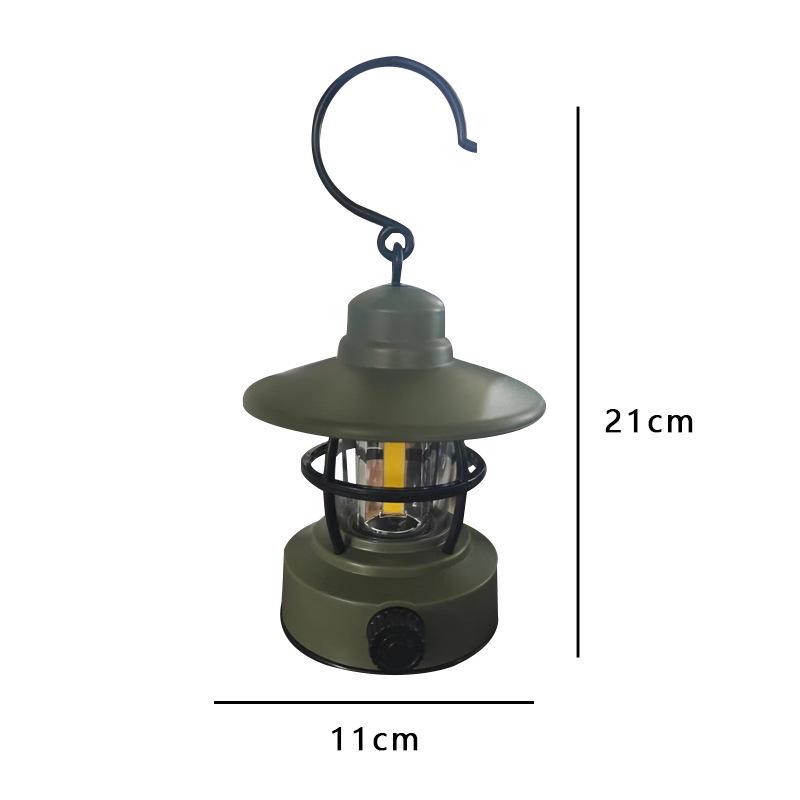 Retro Outdoor Camping Lantern - Emergency, Work, and Handheld Light for Hiking and Outdoor Use