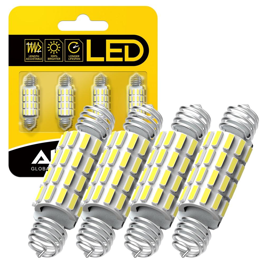 2/4Pcs C5W C10W LED Bulb Canbus 39mm 41mm 42mm LED Interior Reading Light Festoon Auto Dome License Plate Luggage Trunk Lamp