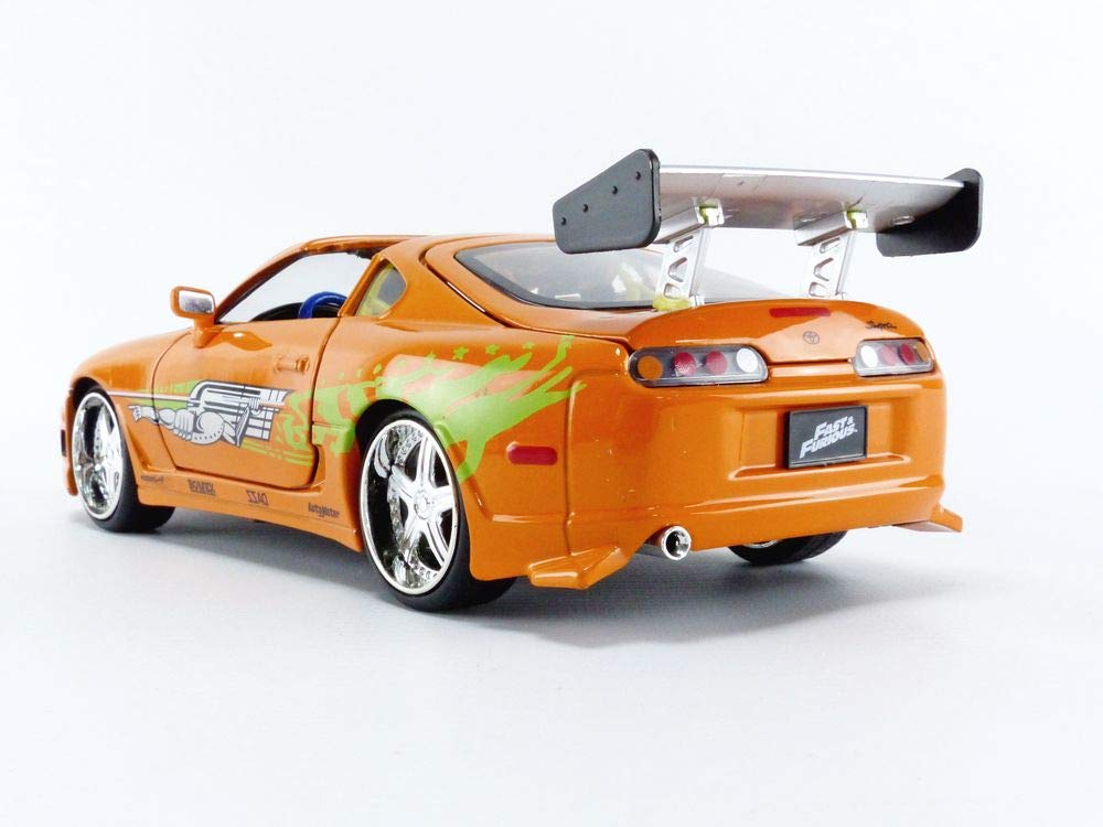 TOYOTA SUPRA Fast and Furious Mini Car 124 F&F BRIAN'S w/BRAIAN O'CONER