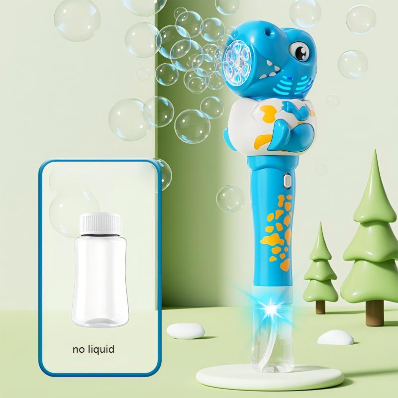 6 Hole New Dinosaur Bubble Gun Handheld Fully Automatic Bubble Machine Without Battery And Bubble Water For Kids Christmas Gift