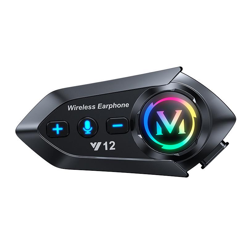 Bluetooth-гарнитура для мотоциклетного шлема Y12 с шумоподавлением, долгим временем работы, для полнолицевых и полулицевых шлемов.