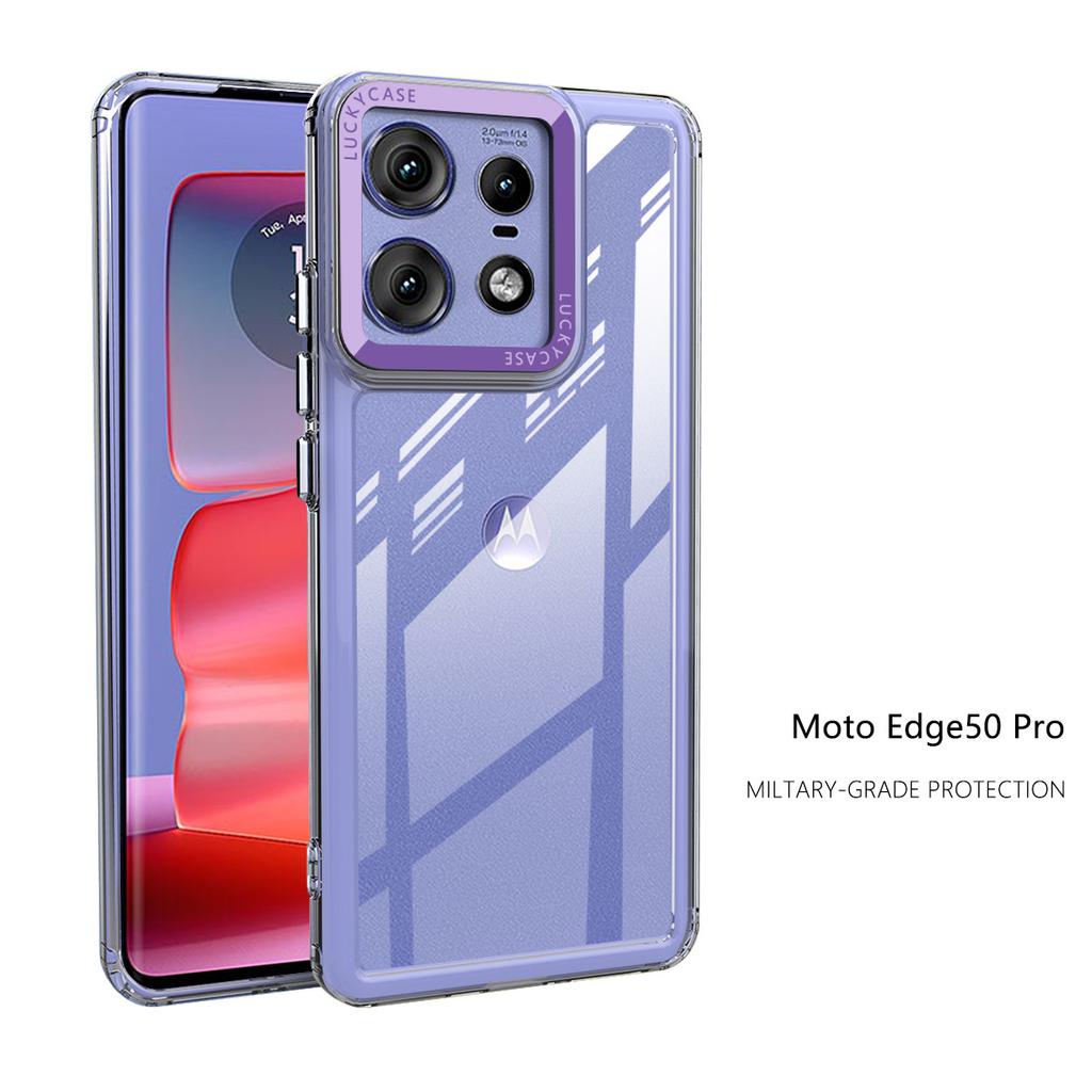 Для Motorola Edge 50 Pro Чехол Жесткий ПК Прозрачный Ударопрочный Защитный Задняя крышка Чехол Для Moto edge 50Pro 40 Neo edge30 Корпус