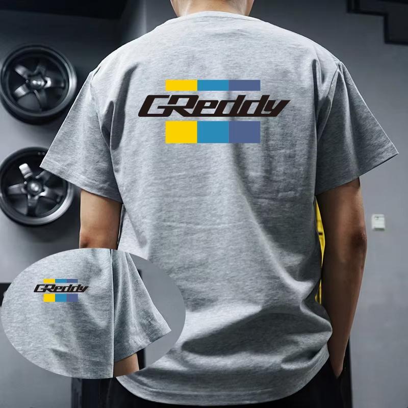 2025 Fashion Unisex T Shirt 100cotton Short Sleeve Greddy Turbo System Print T Shirts Unisex Clothing Summer Tees Ins Y2k