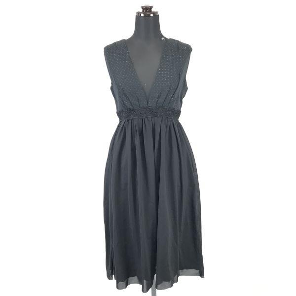 Ships Сделано в Японии Комплект Болеро и Шифонового Платья Женский Черный Формальный Комплект(ИСПОЛЬЗОВАЛ)