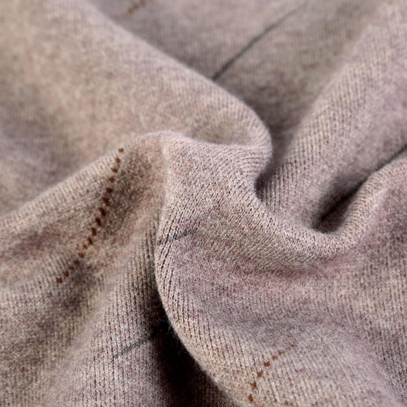 Man Autumn and Winter Clothes Middle-aged V-neck Sweater Men's Thickened Sweater Knitted Base Shirt