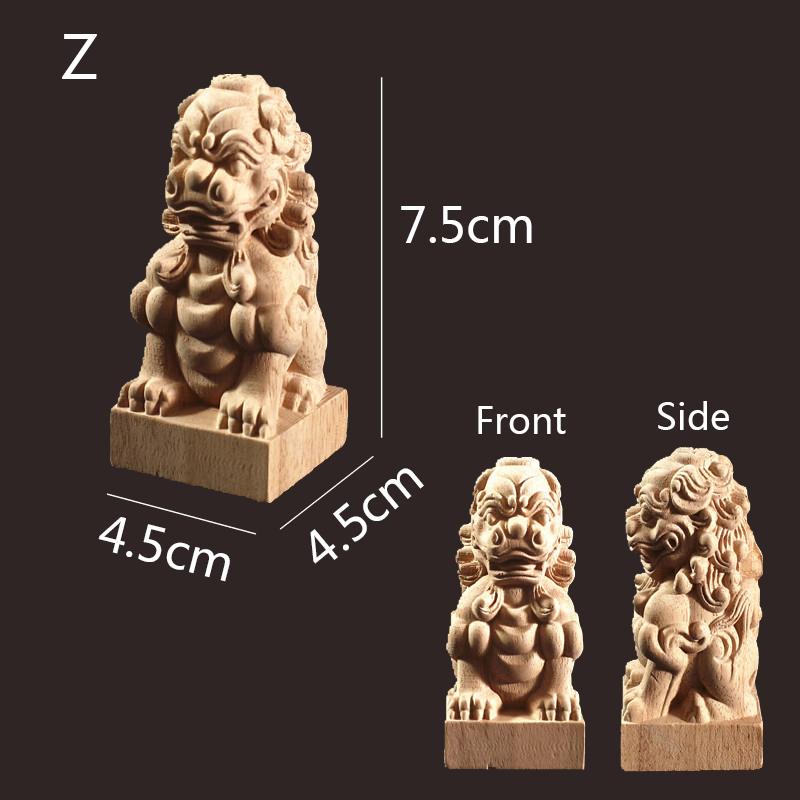 Резьба по дереву, круглая деревянная ножка, мебель для ног, цилиндрический шар, аппликация, декор комнаты в стиле кавайи, украшение для лестницы из дерева в виде льва