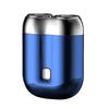 Мини-электробритва с двойной головкой, USB-перезаряжаемая, водонепроницаемая, дорожная, роторная бритва, портативный триммер для мужчин, инструмент для удаления волос и бороды, подарок отцу, парню