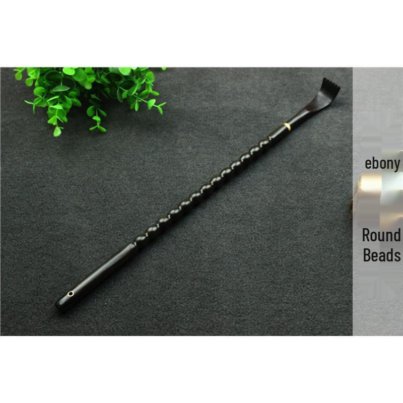 Скребок для спины из черного дерева с нержавеющей сталью - Облегчение зуда всего тела