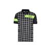 EA7 Осень/Зима 23 Поло с коротким рукавом Color Block Клетка Принт с логотипом Мужские топы Черный 6RPF23-PJPCZ-1200